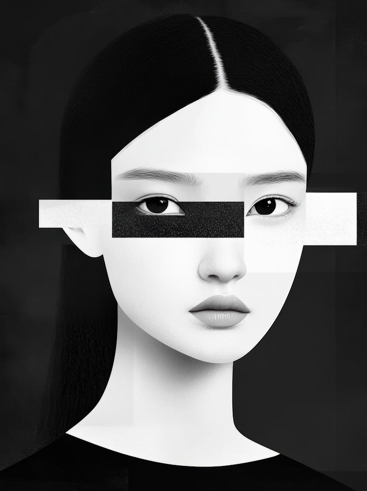 Black And White Portrait Of A Woman 8