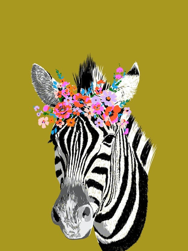 Floral Zebra