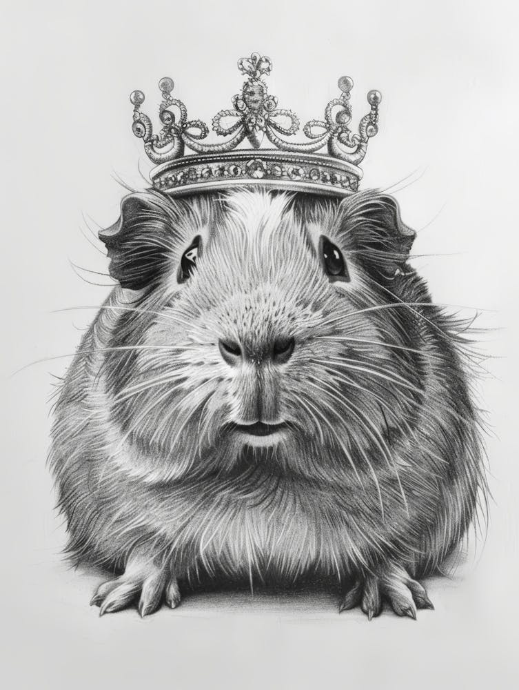 Guinea Pig With Crown 4