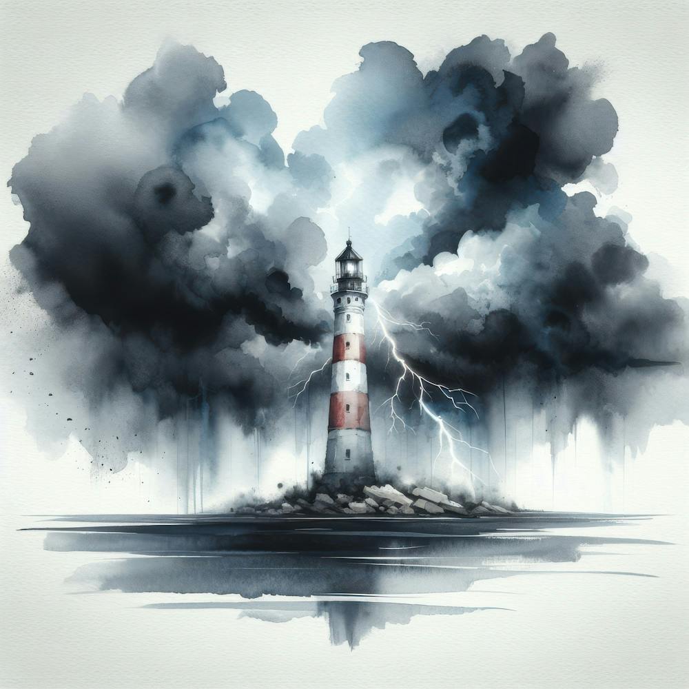 Lighthouse In The Storm 6