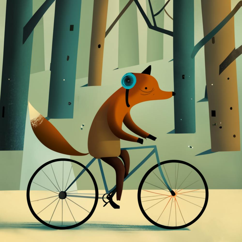 Fox On A Bike 2