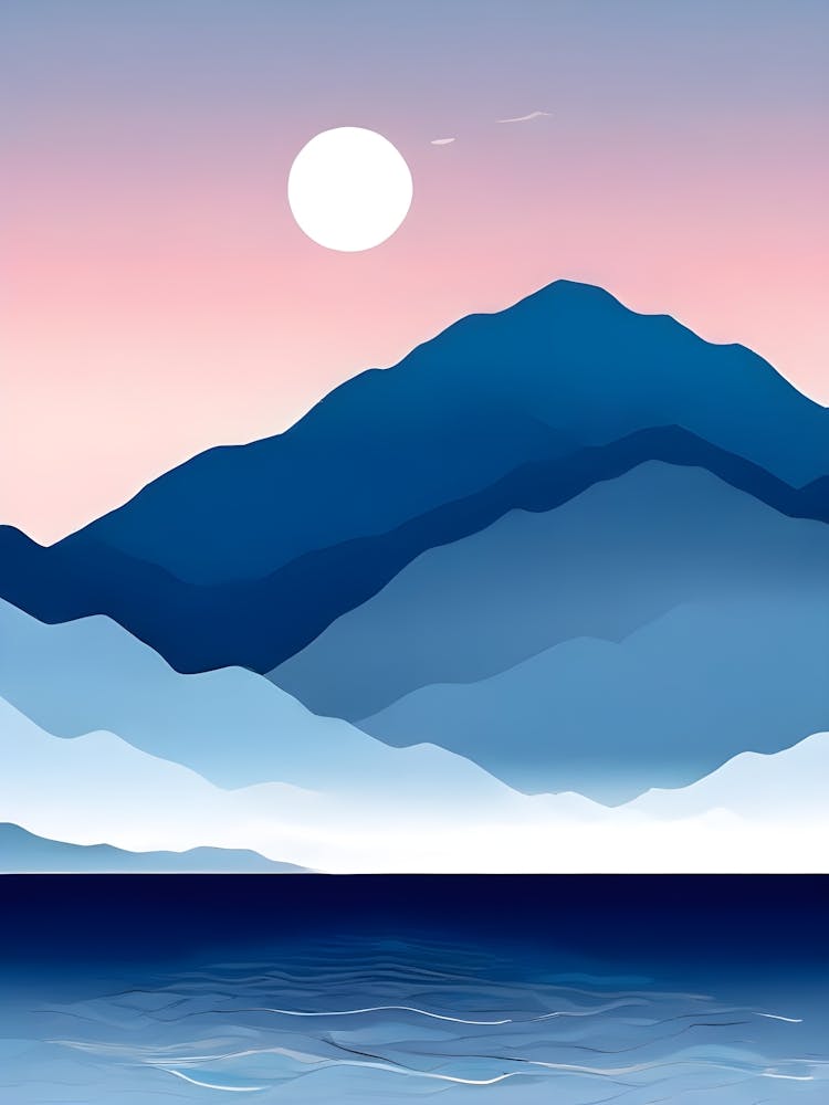 Landscape With Mountains And Water