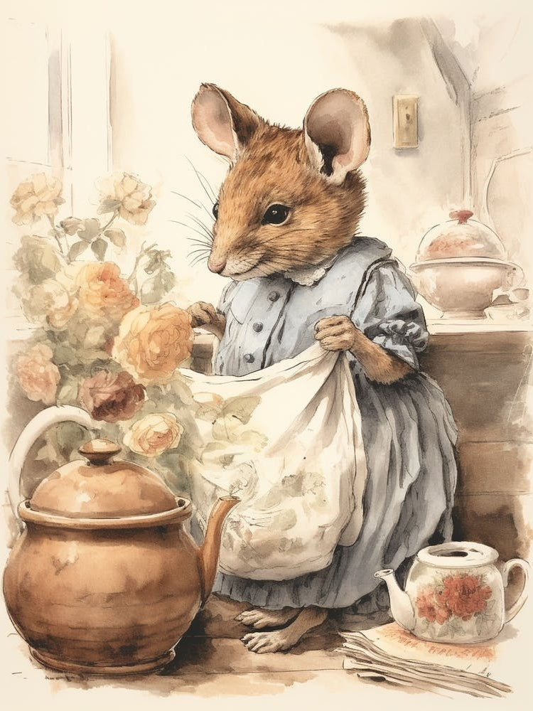 Storybook Animal Watercolour Mouse 2