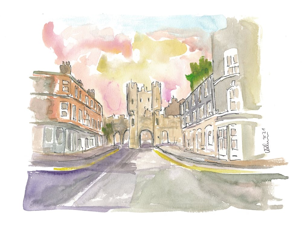 York Yorkshire Altstadt Micklegate Straßenszene