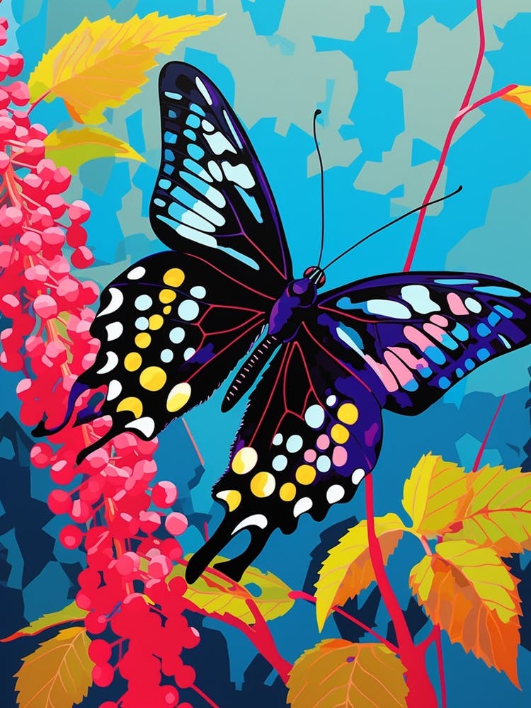 Pop Art Pipevine Swallowtail Butterfly 2