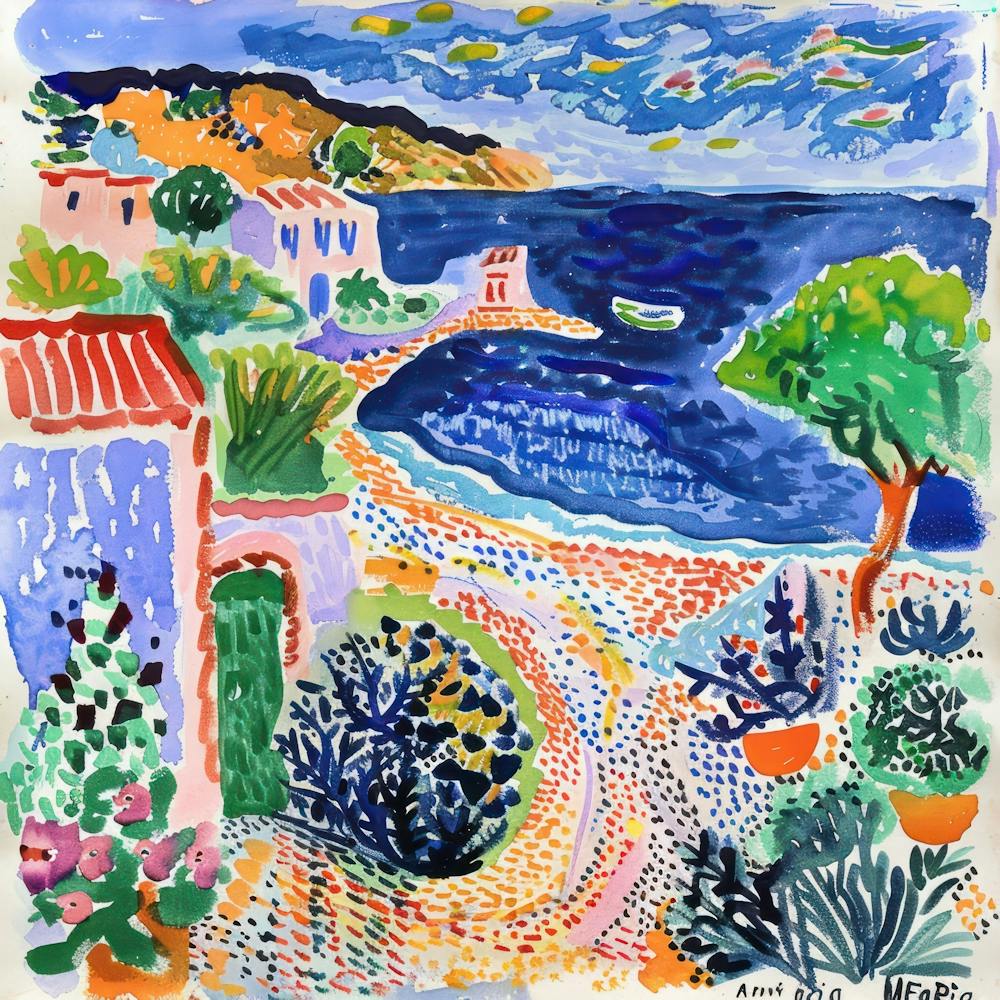 Seaside Doodle Matisse Style 10