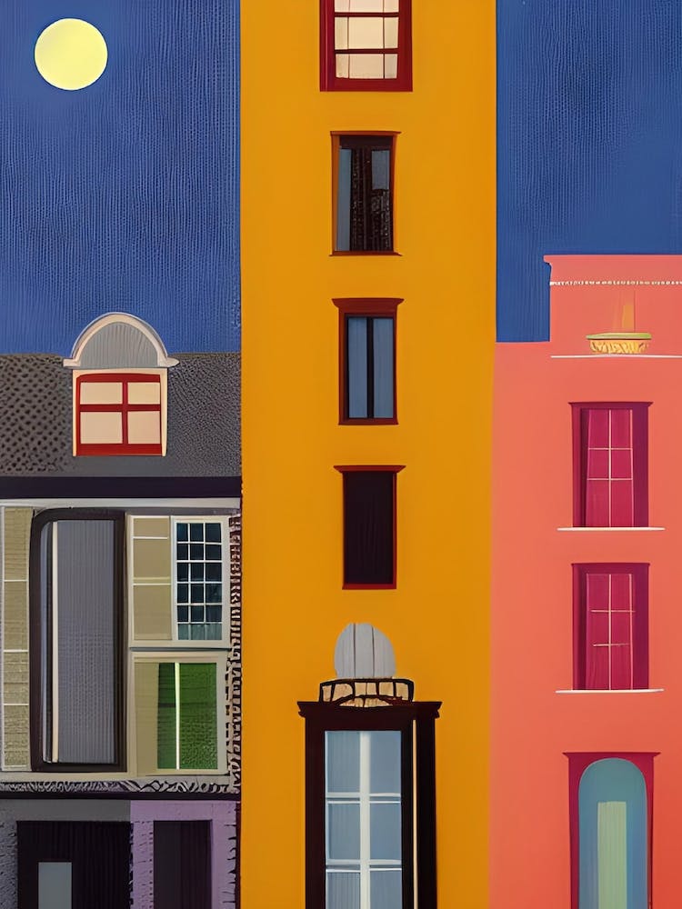 Orange Starry Night Townhouse Amsterdam