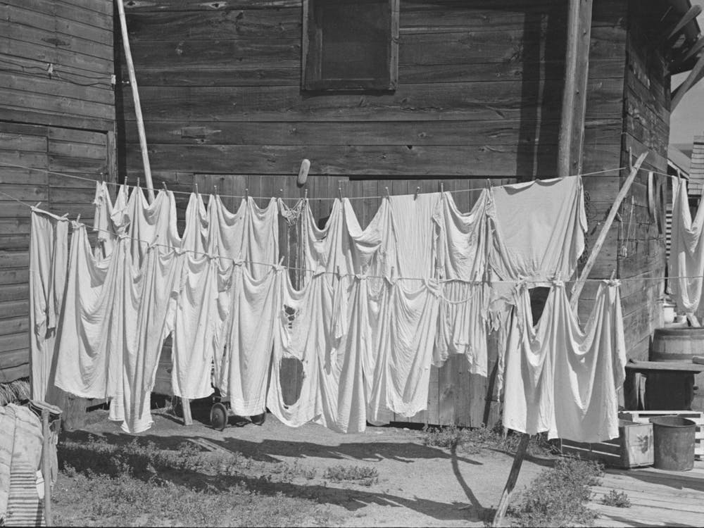 Clothesline, Winton, Minnesota By Russell Lee