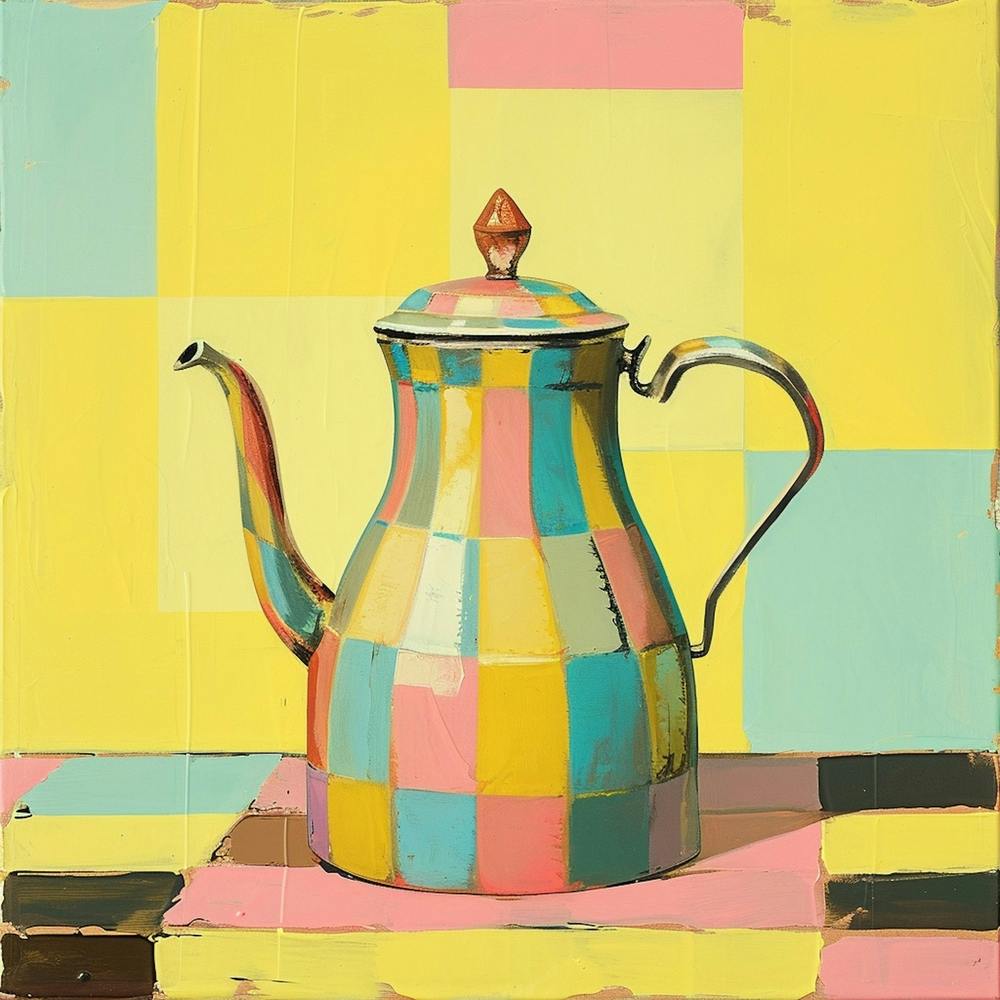 Checkerboard Tea Pot 1