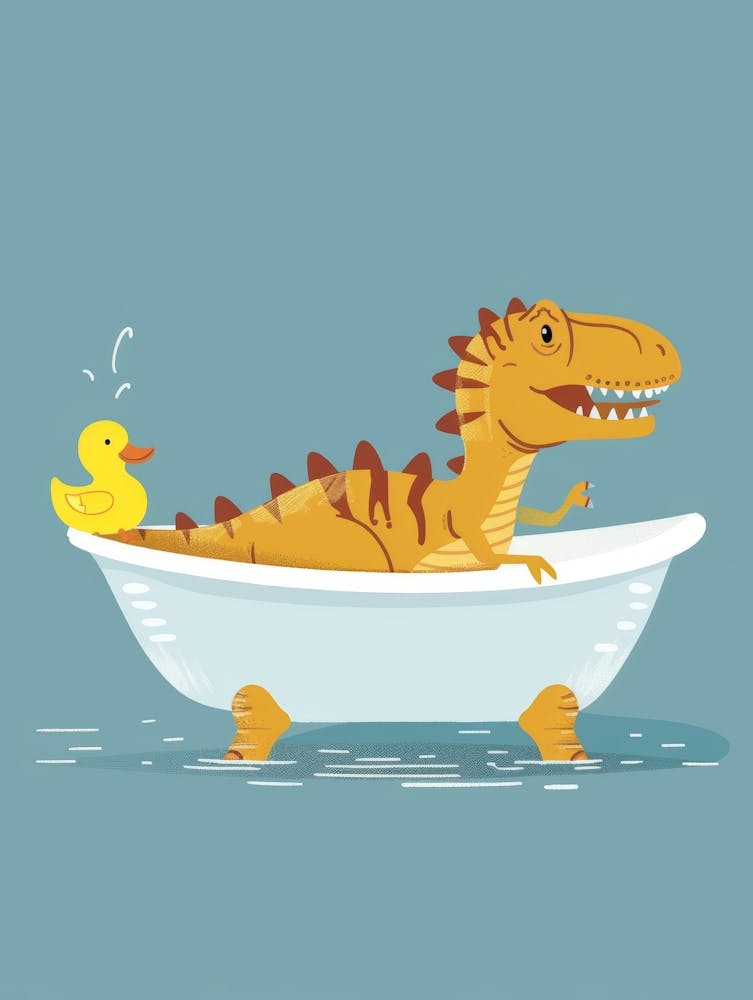 Dinosaur In A Bathtub