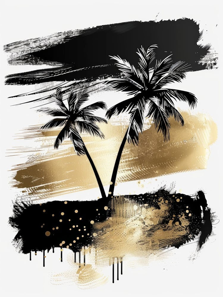 Gold Palm Trees