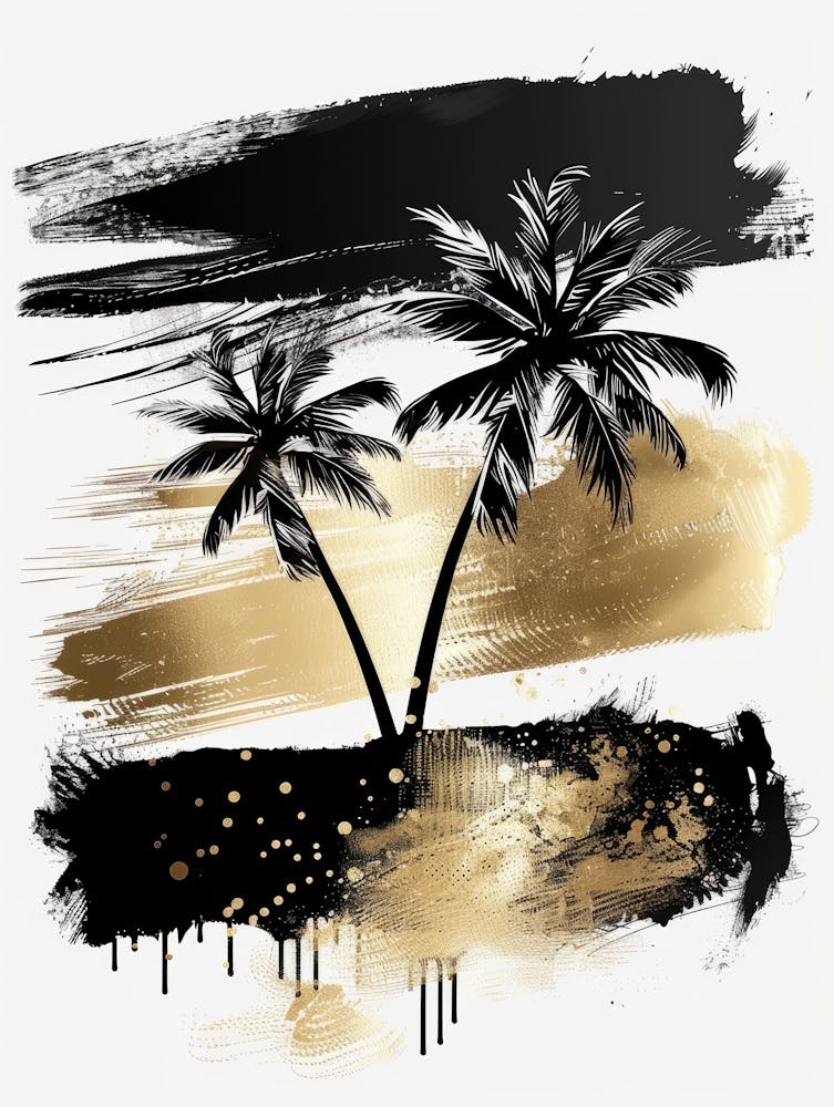 Gold Palm Trees