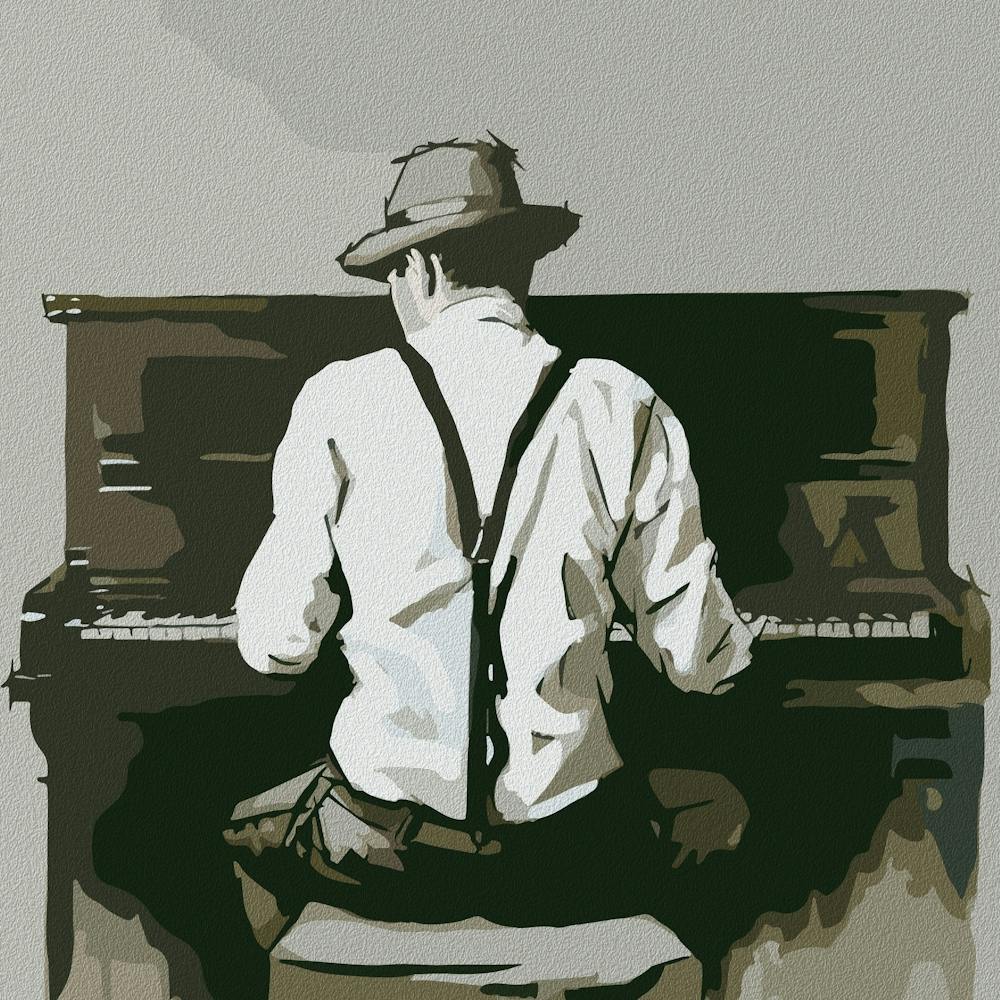 Vintage Pianist In Harmony