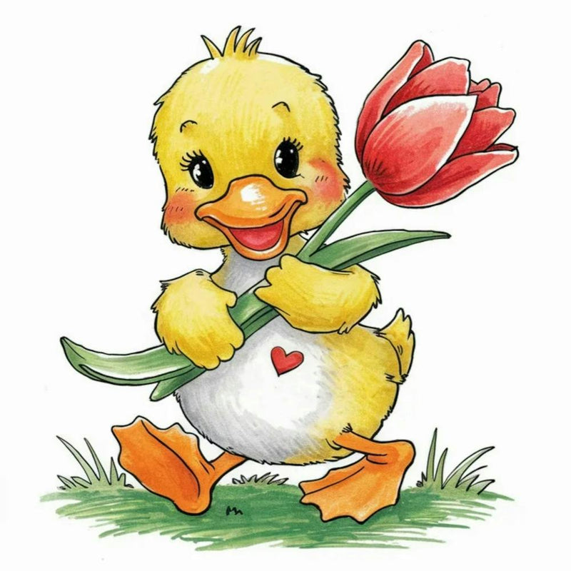Duck With Tulip