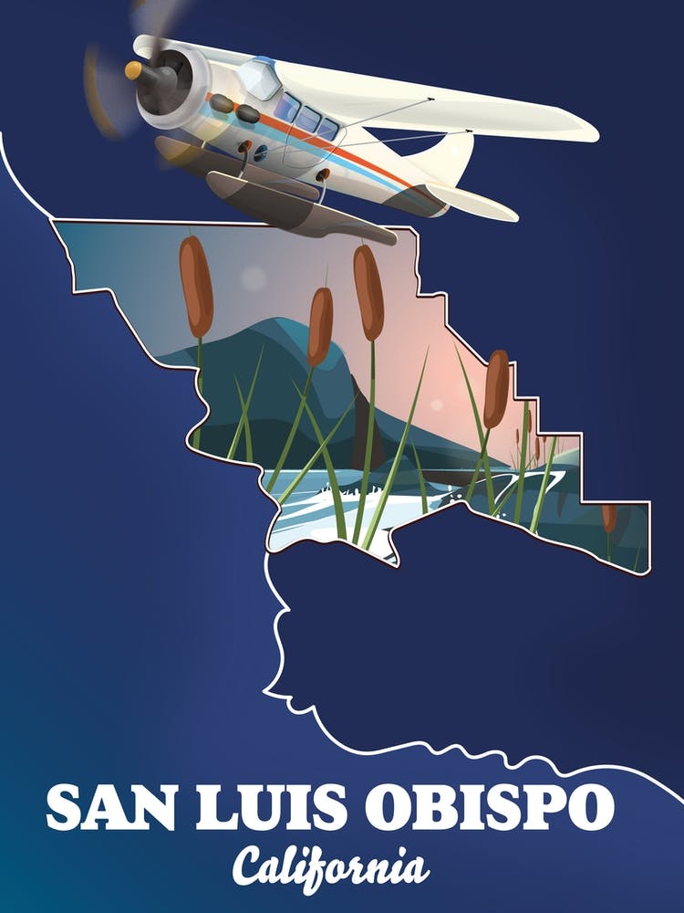 San Luis Obispo Kalifornien Reisekarte