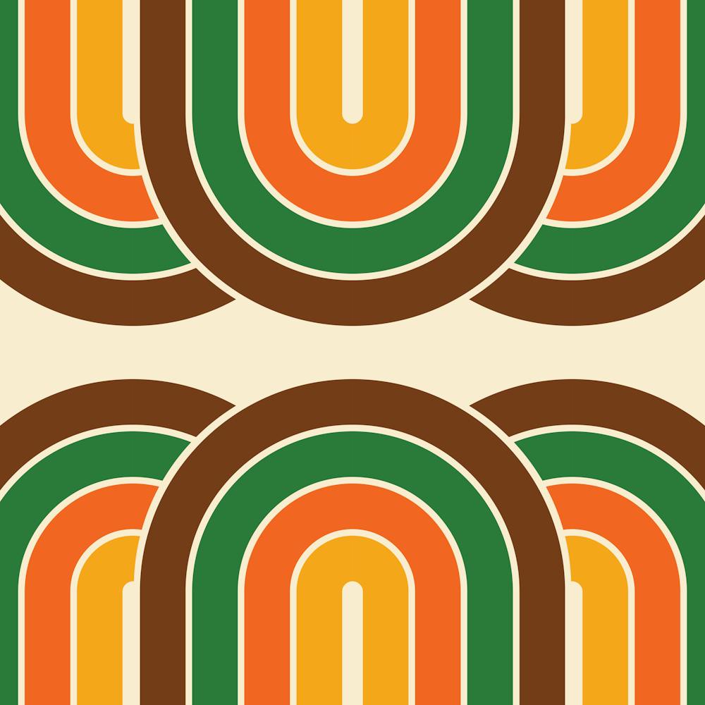 Midcentury Modern Arch Pattern Vxiii In Retro Boho 02