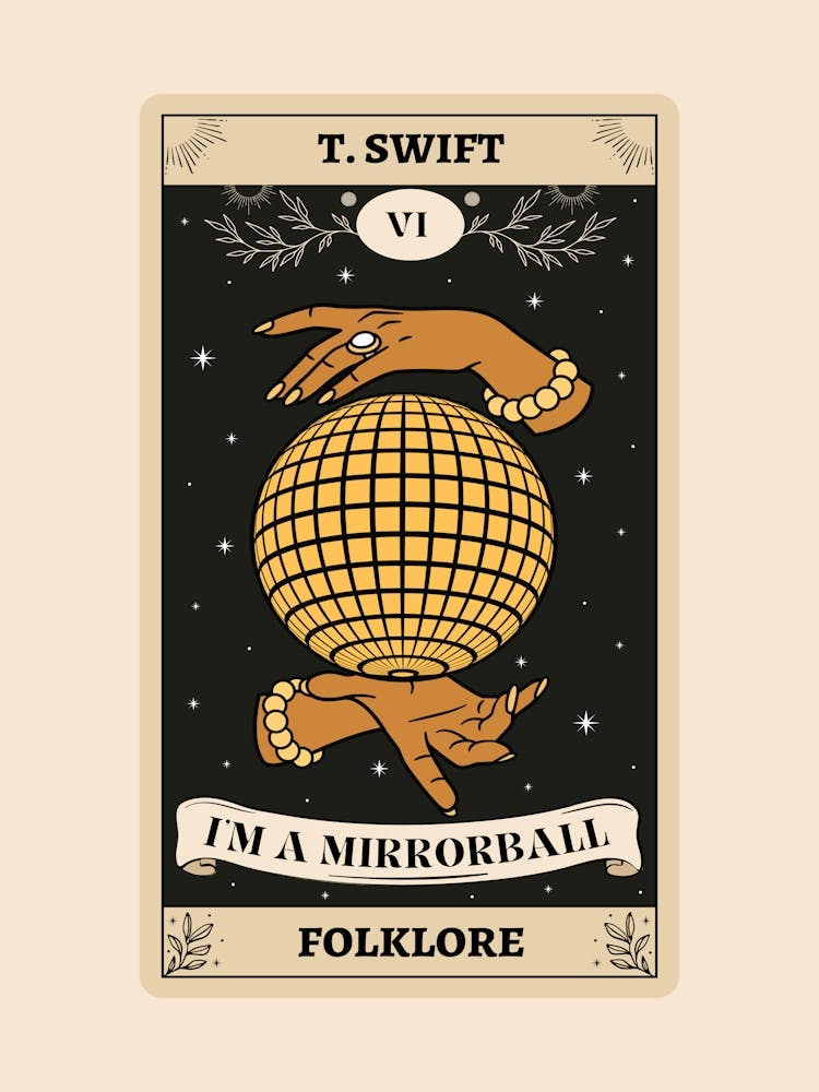 Taylor Swift Mirrorball Tarot Card