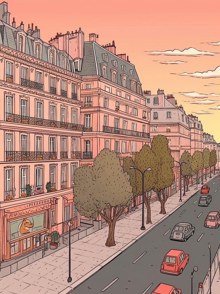 Paris Frankreich Reise-Illustration 4