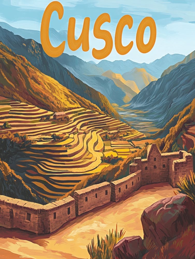 Aihrgdesign A Mid Century Modern Travel Poster For Cusco Show C4c9b78b Bb6b 4f0f B078 B21afe55c770 0