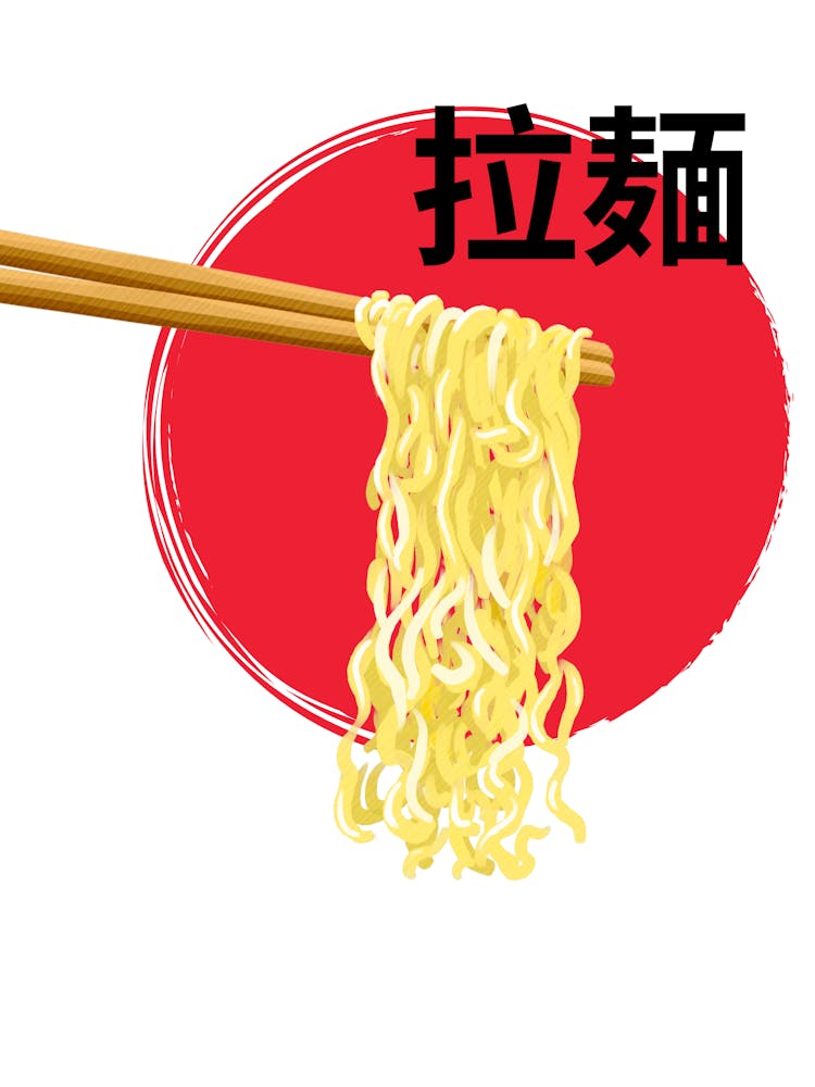 Asian Noodle With Chopsticks