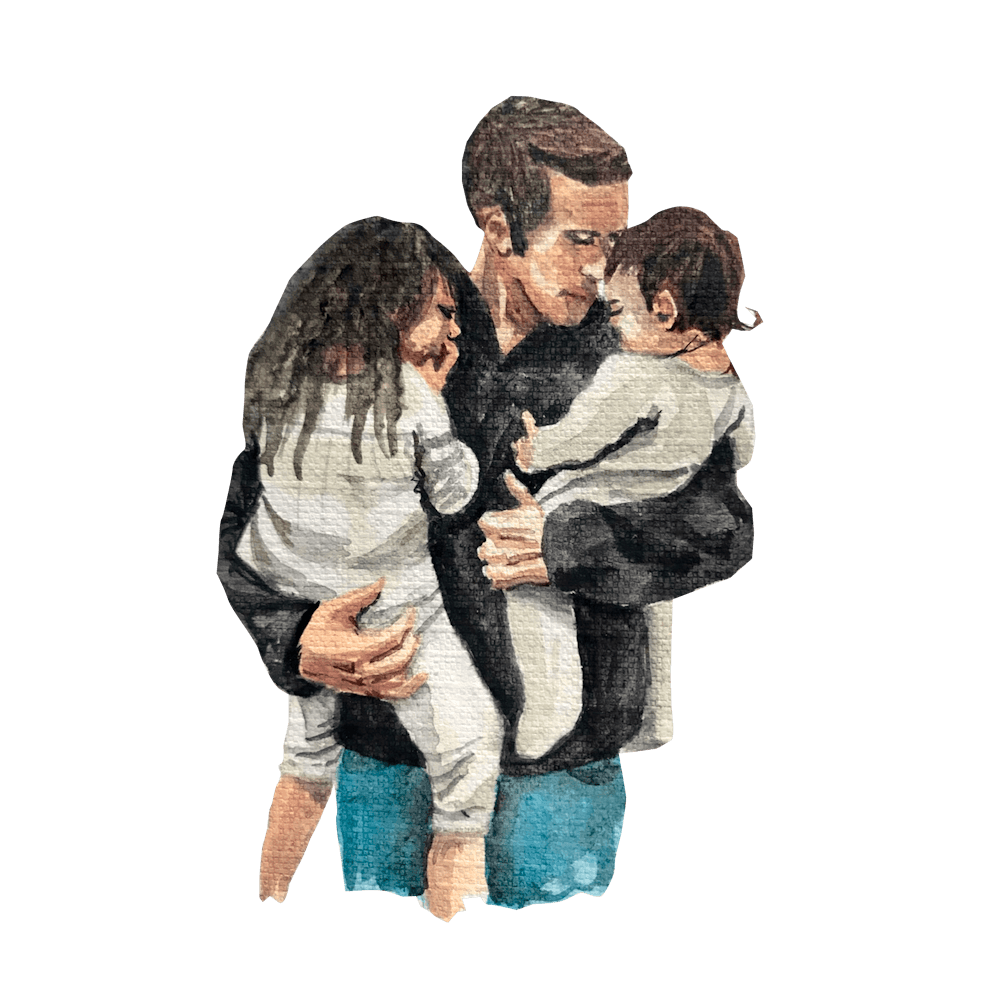 Father And His Children Father's Day 1