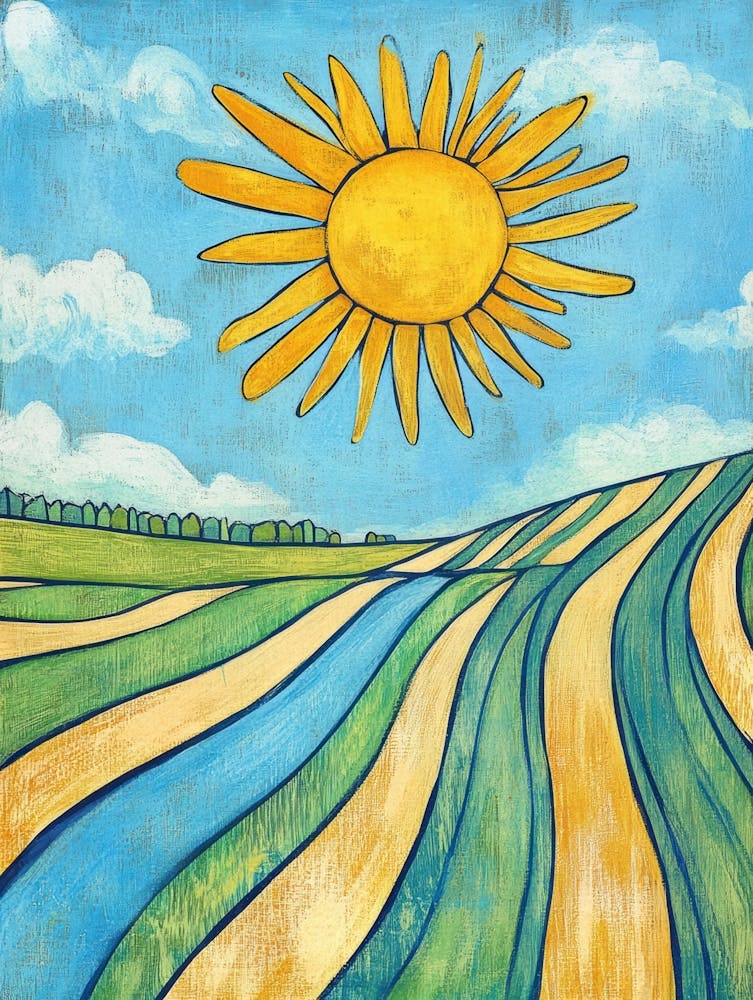 Sonne im Feld