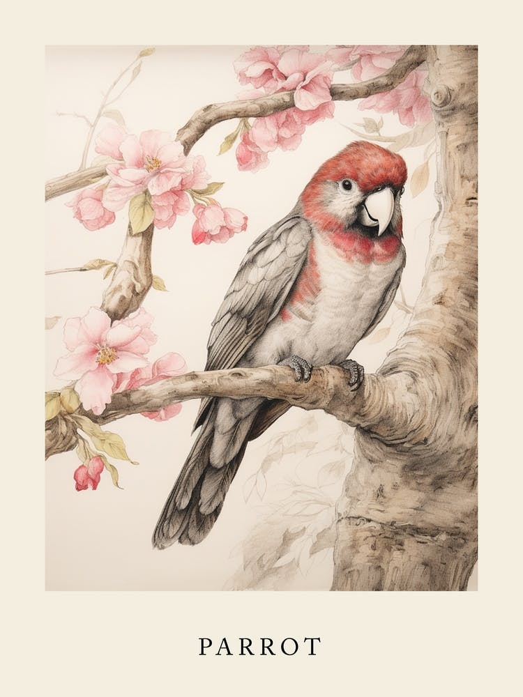 Beatrix Potter Inspired  Animal Watercolour Parrot 3