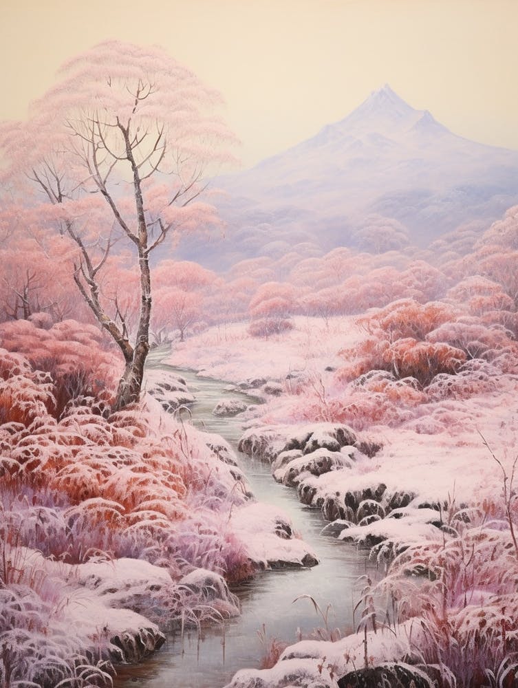 Dreamy Winter Painting Fuji Hakone Izu National Park Japan 1