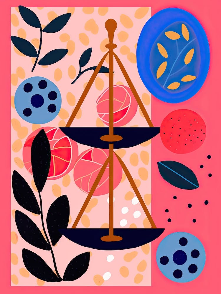 Waage Illustration Sternzeichen 3