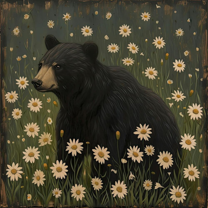 Black Bear Fairycore Painting 2