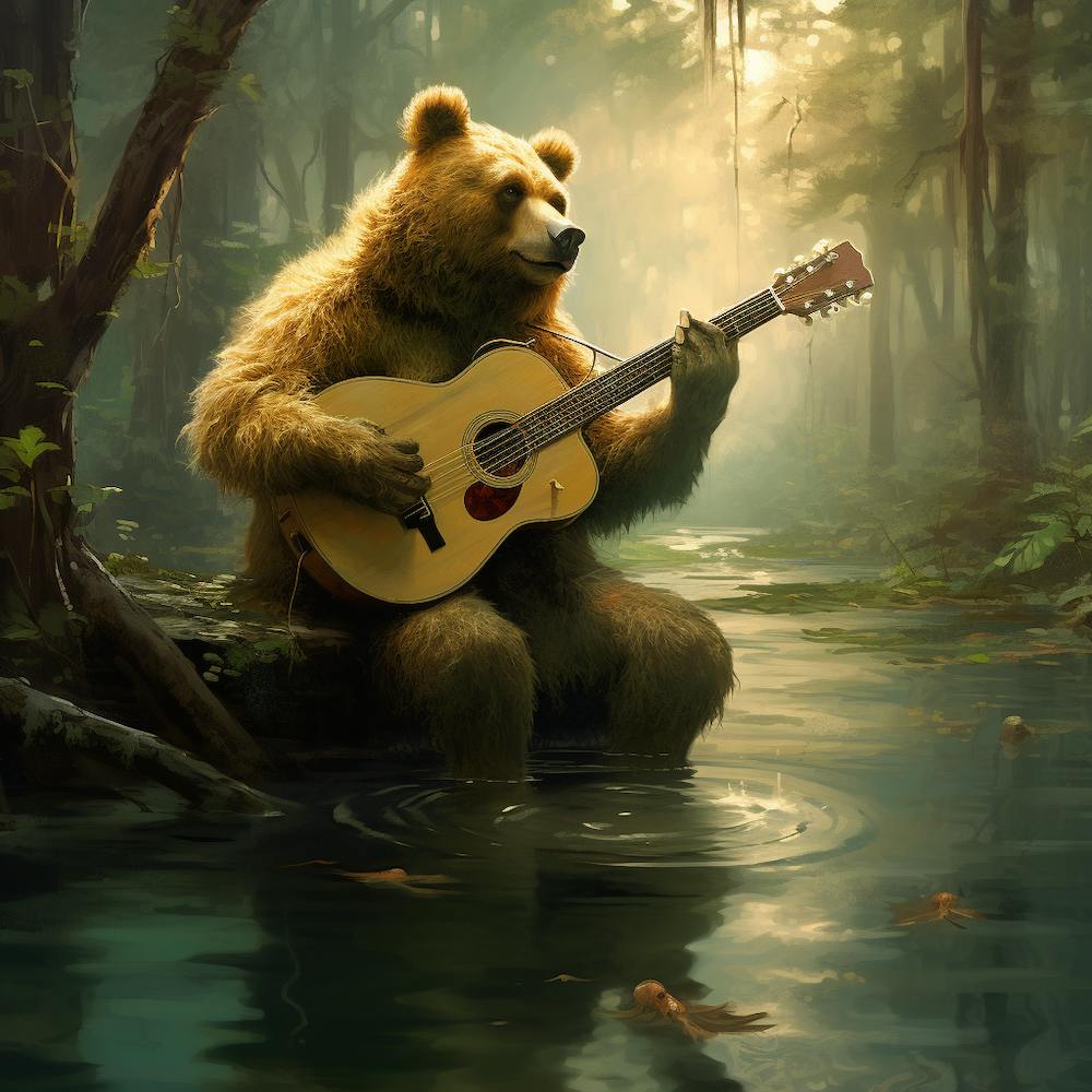 Bear Playing Guitar 3