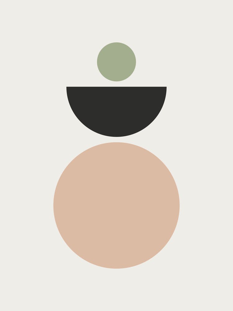 Mid Century Abstract Circles Pattern