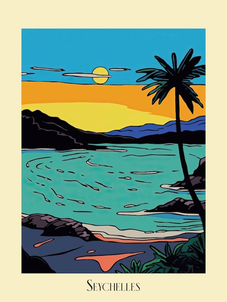 Poster Of Minimal Design Style Of Seychelles 5
