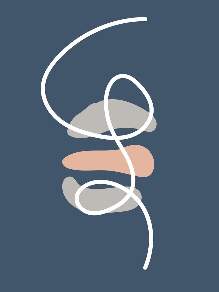 Abstract Lines And Shapes Blue