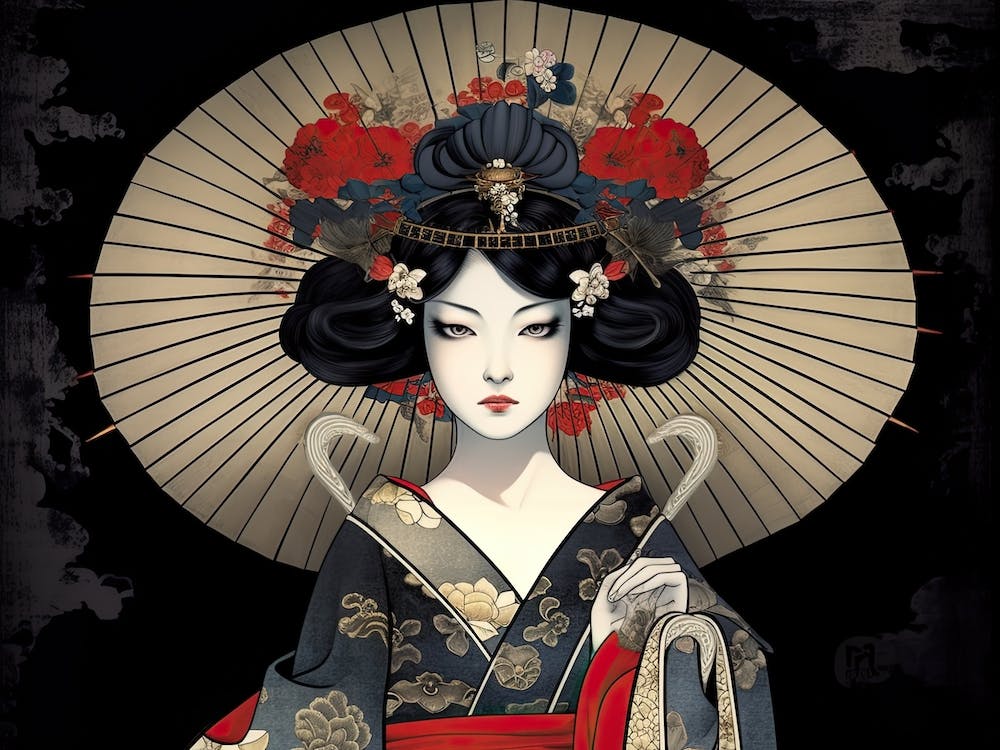 Art Noveau Geisha 4