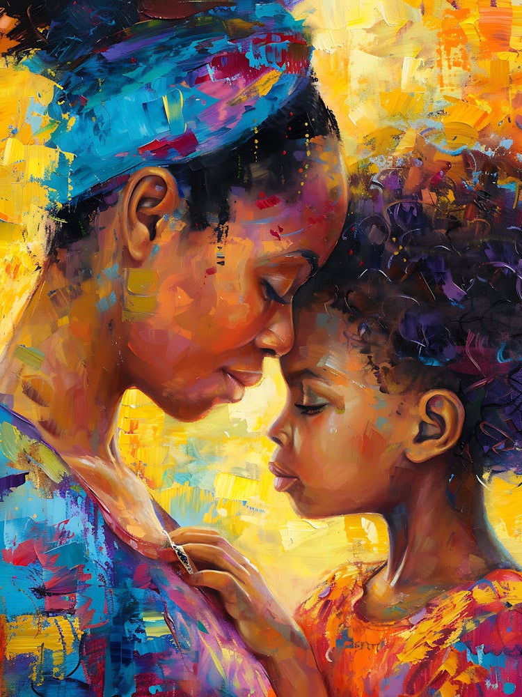 Vibrant Afro Mother And Daughter 12