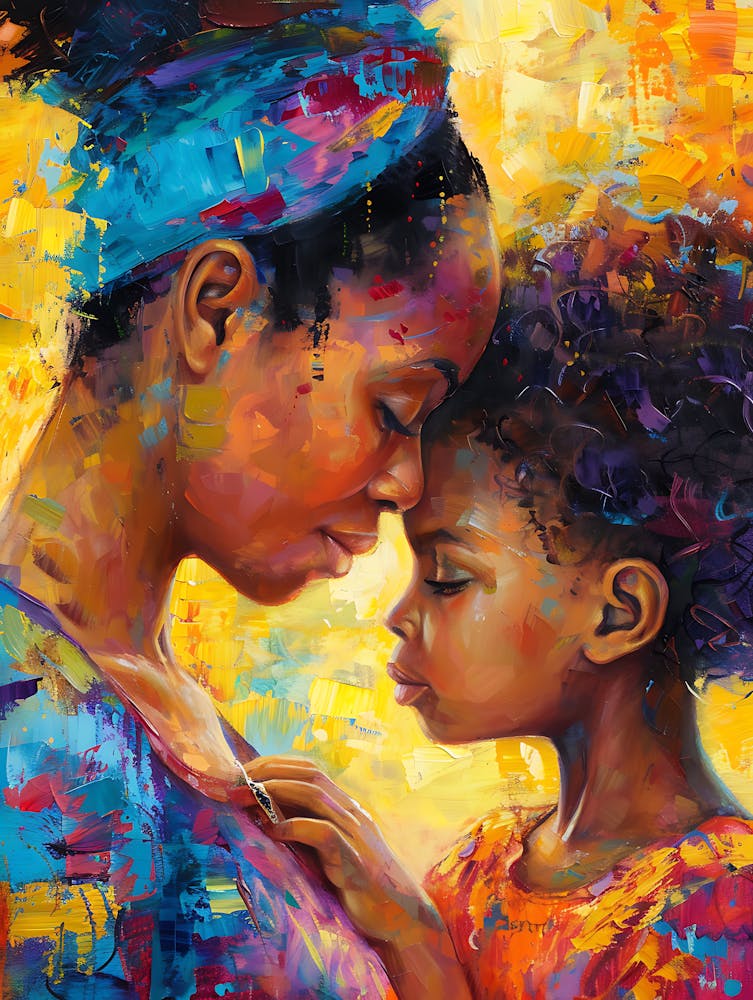 Vibrant Afro Mother And Daughter 12
