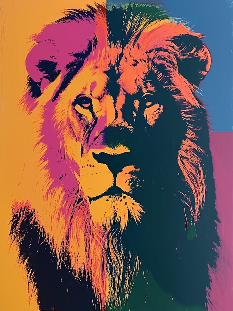 Polaroid Inspired Lion 1