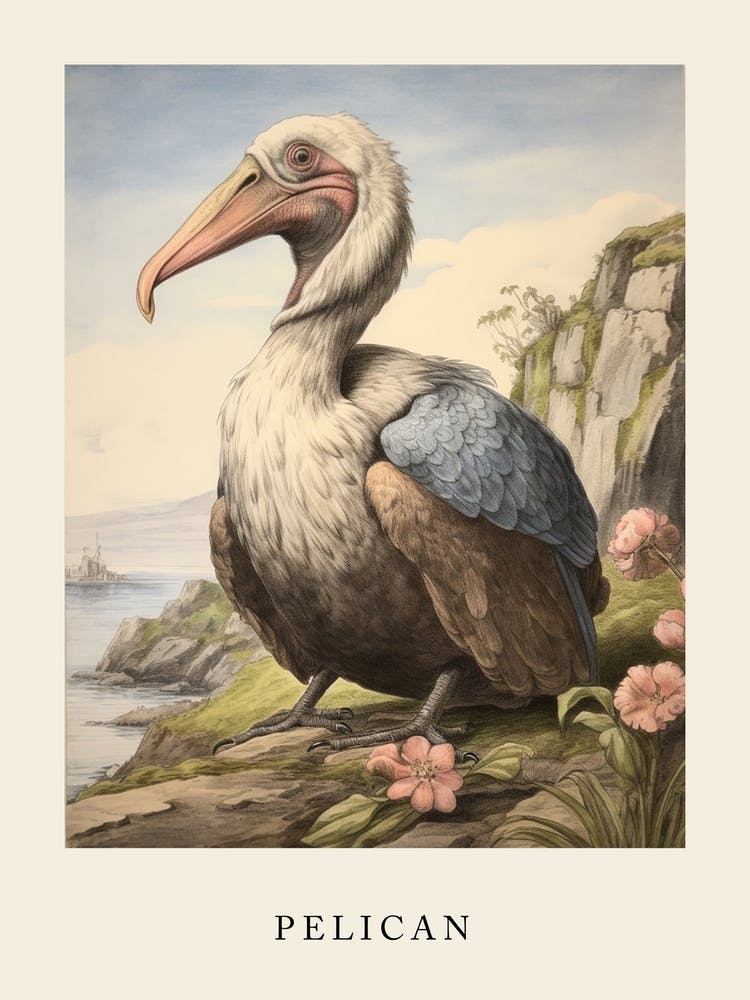 Beatrix Potter Inspired  Animal Watercolour Pelican