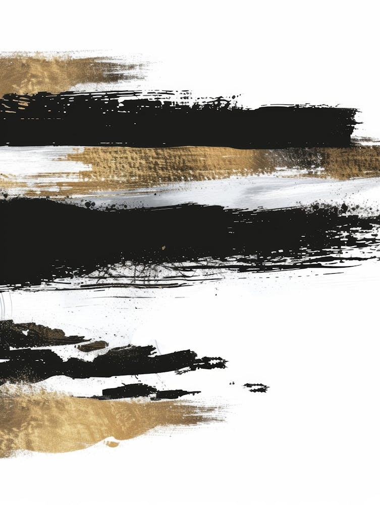 Gold And Black Canvas Print 60