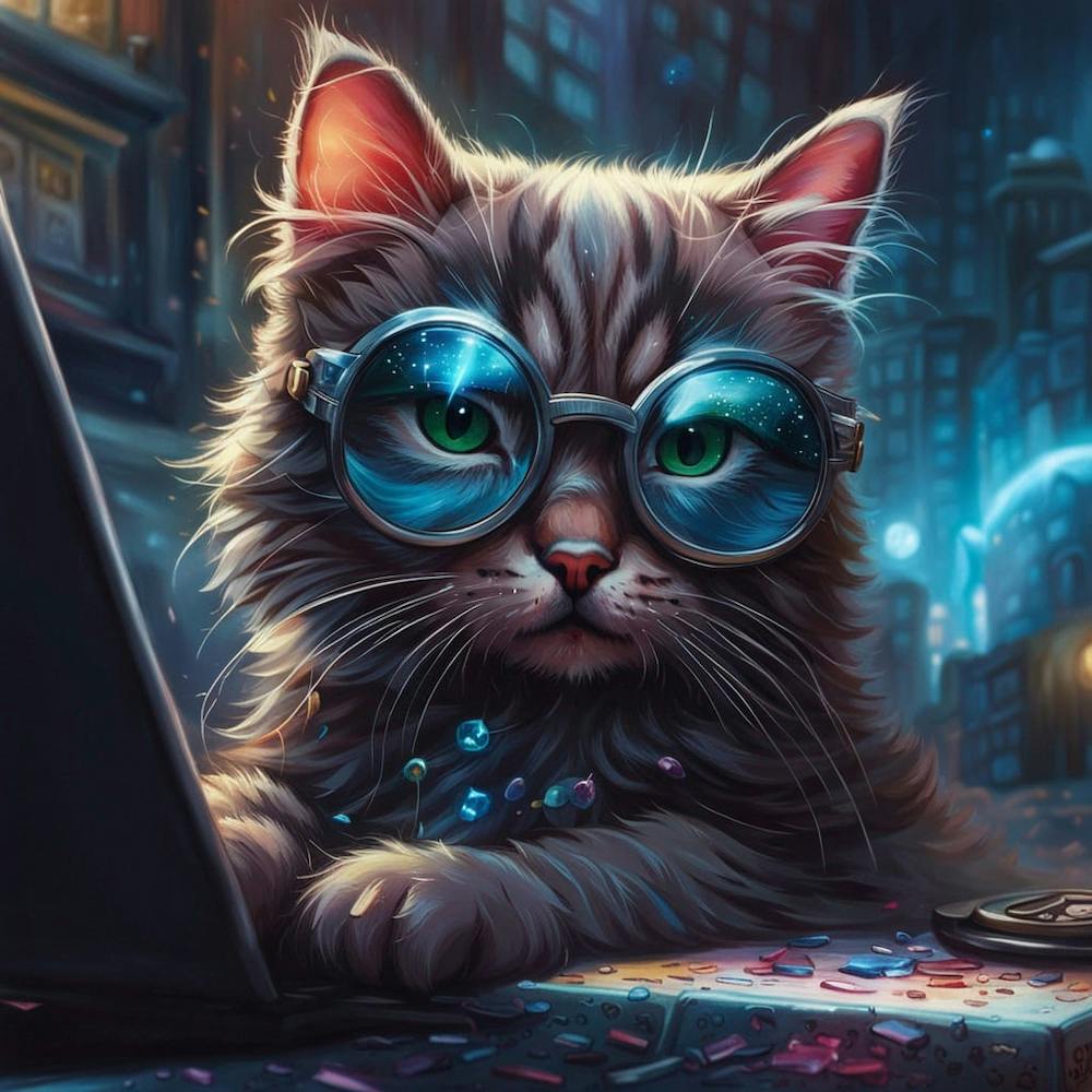 Funky Glasses Cat