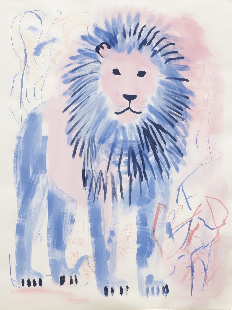 Playful Illustration Of Lion For Kids Room 1