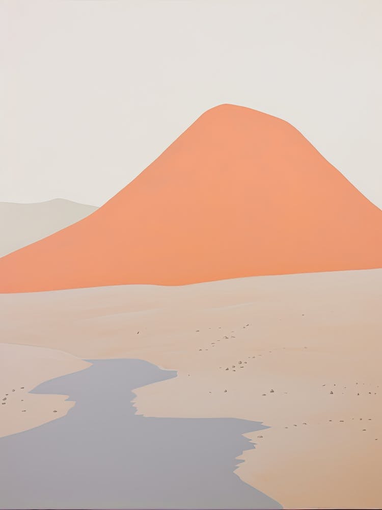 Dasht E Kavir (Great Salt Desert)   Iran, Contemporary Abstract Illustration 4