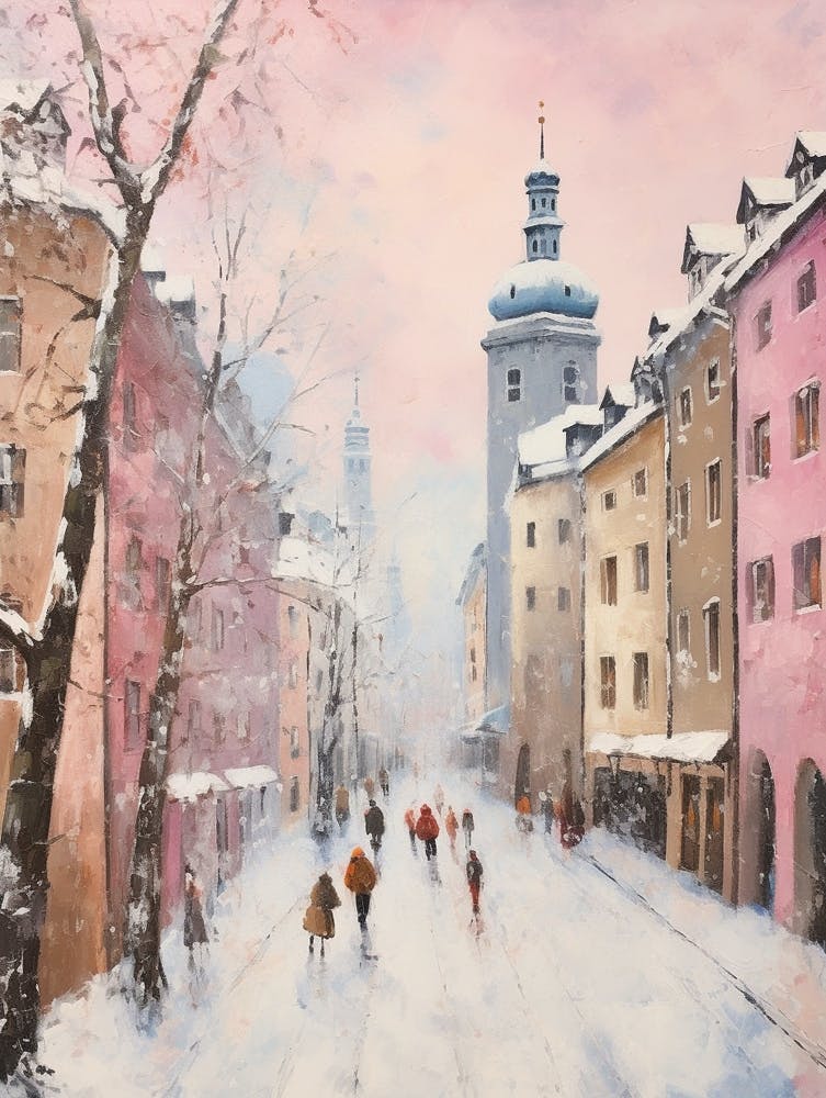 Verträumtes Wintergemälde München Deutschland 4