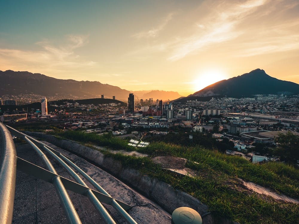 Sunset Cityscape In Monterrey