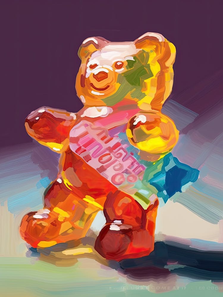 Gummy Bears Oil Painting 5