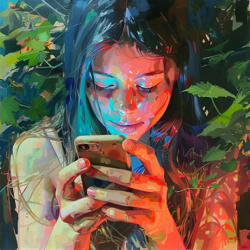 Girl Using Her Phone