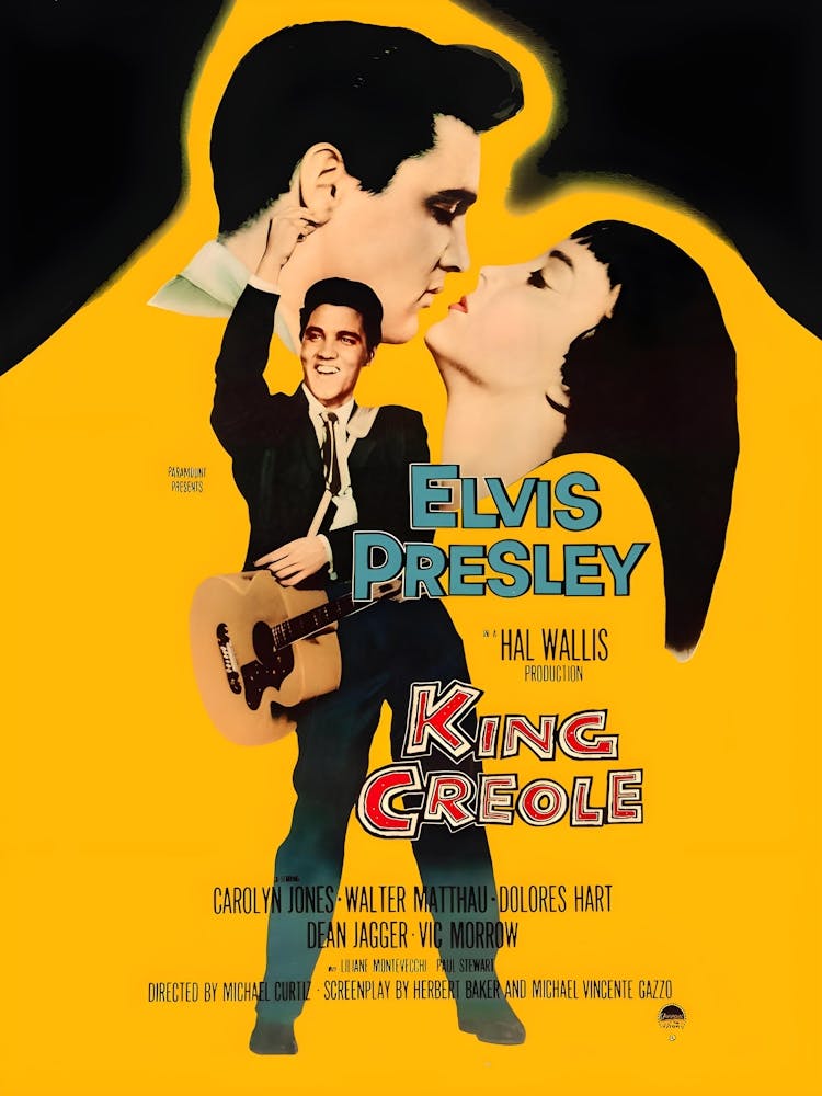 Elvis Presley, King Creole, Vintage Movie Poster, 1958