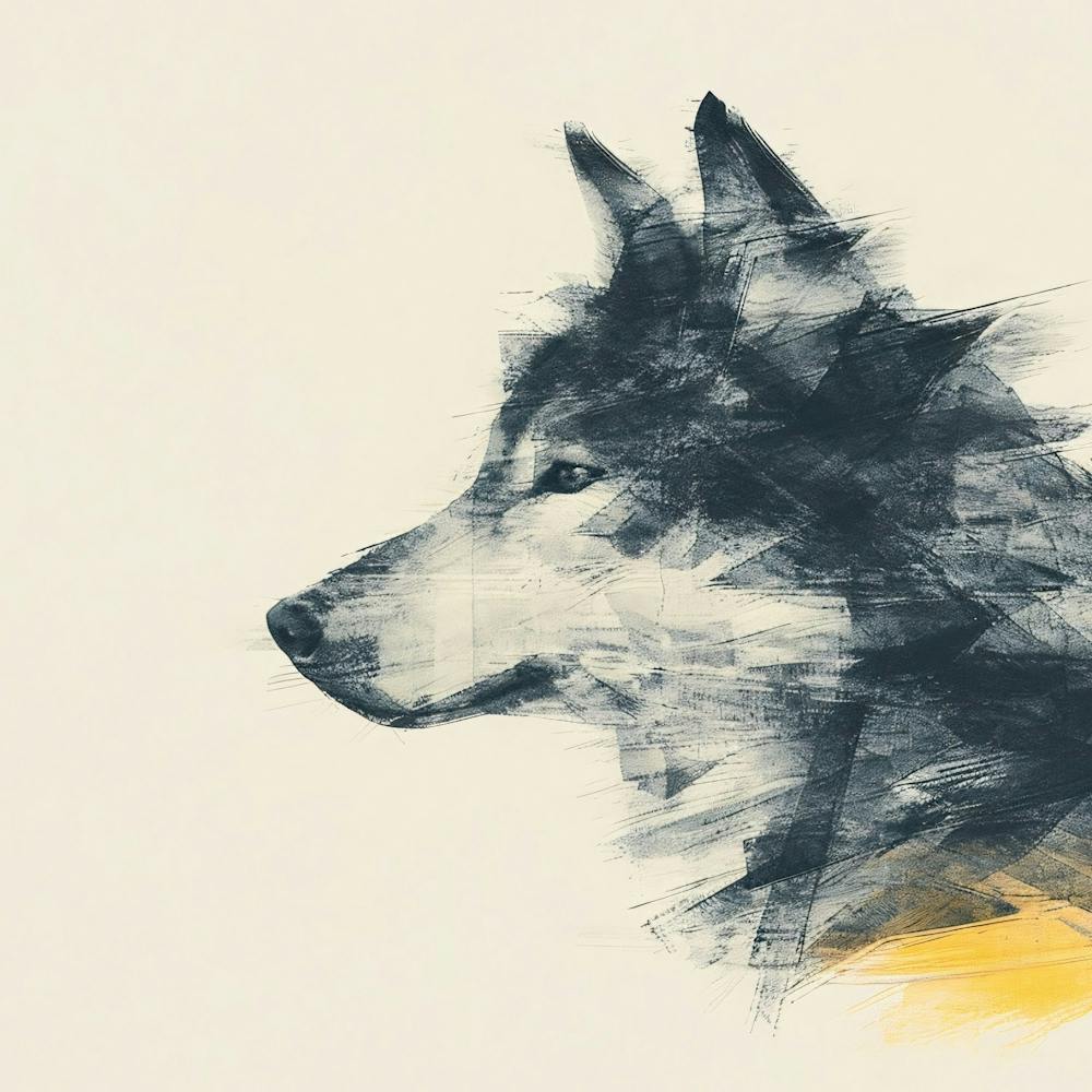 Abstract Wolf Head