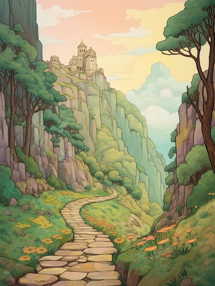 Montaa Machu Picchu Peru Hike Illustration